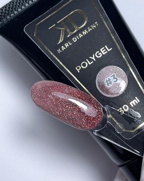 Set Polygel Glamour Karl Diamant 6* 30 ml